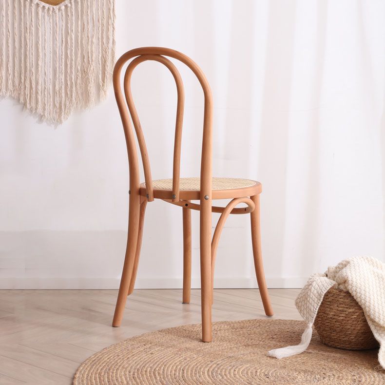 Modern Style Dining Chair Armless Chairs with Wooden Legs for Kitchen