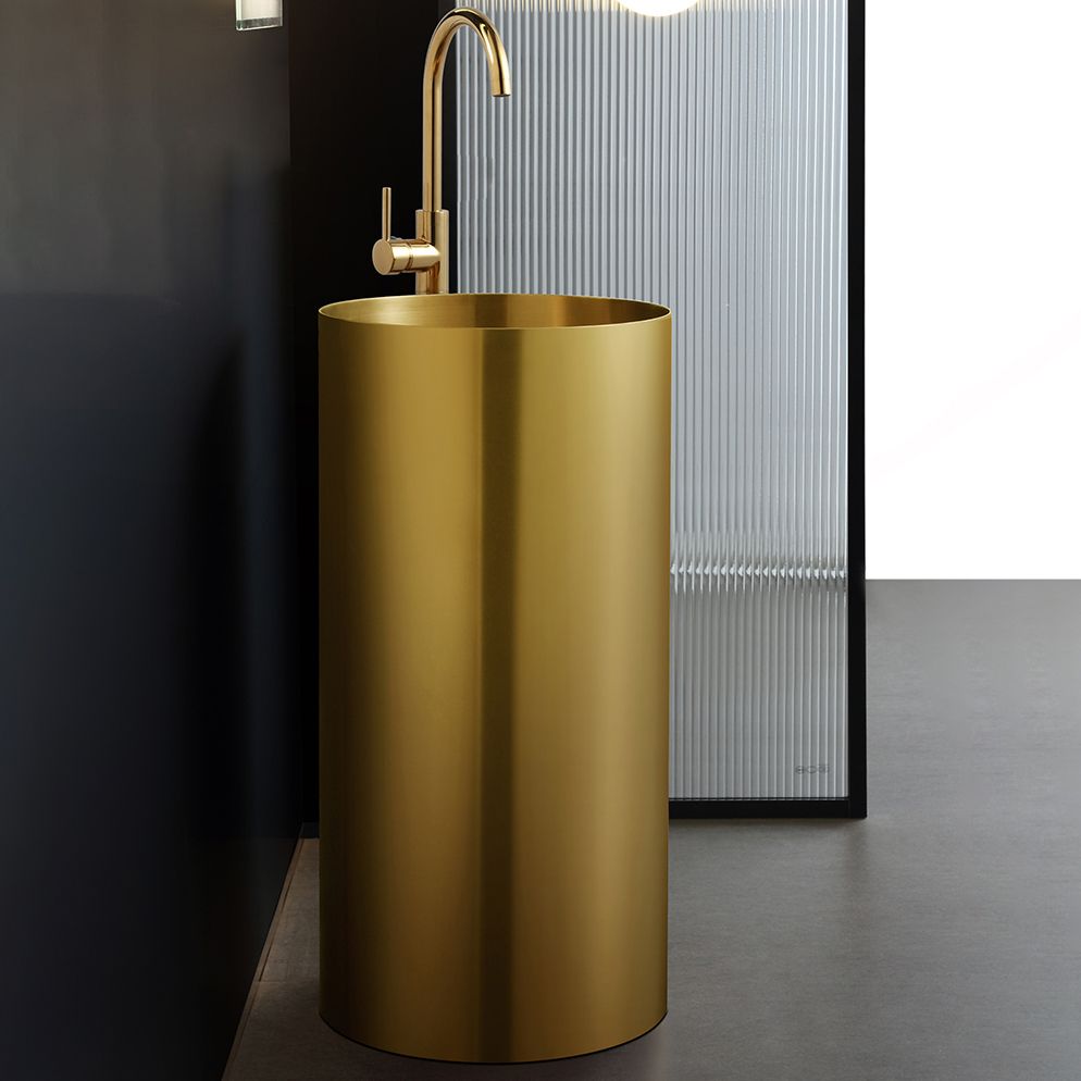 Modern Pedestal Bathroom Sink Round Pedestal Bathroom Sink with Faucet