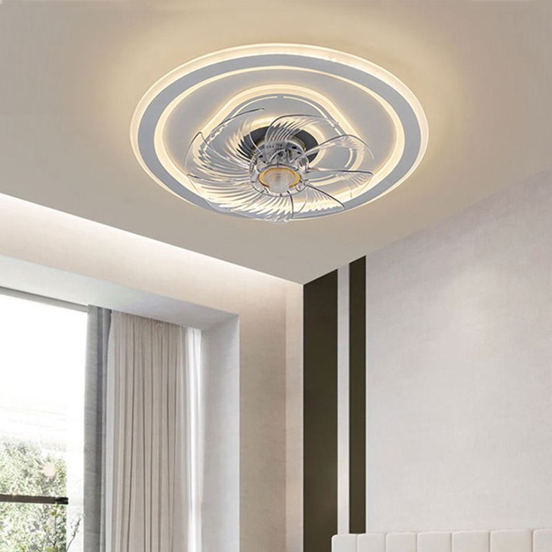 Weißer runde LED -LED -Leuchten nordische Acryl -Halbblöcke Deckenlampe für Esszimmer