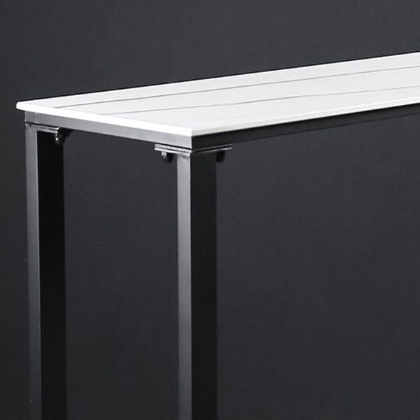 Evento de reposapiés rectángulo moderno y mesa de cóctel Mesa de bar de patio de pizarra negra