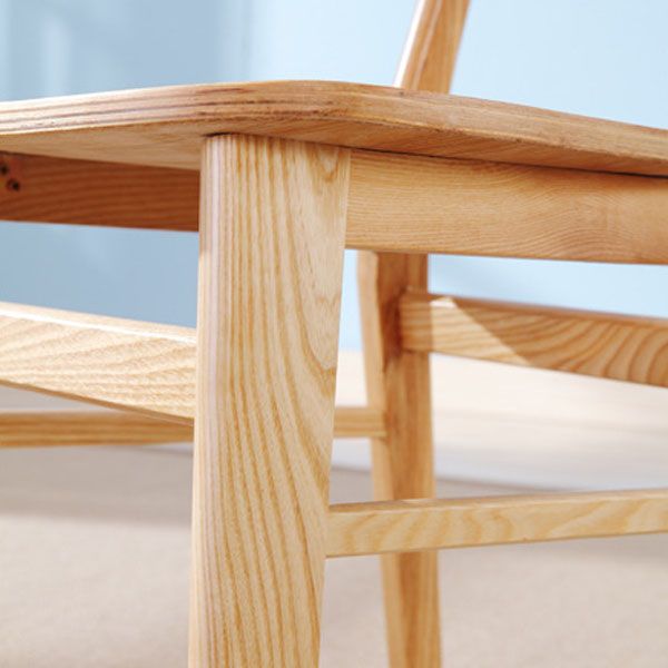 Contemporary Restaurant Wood Side Chair Matte Finish Open Back Dining Chair