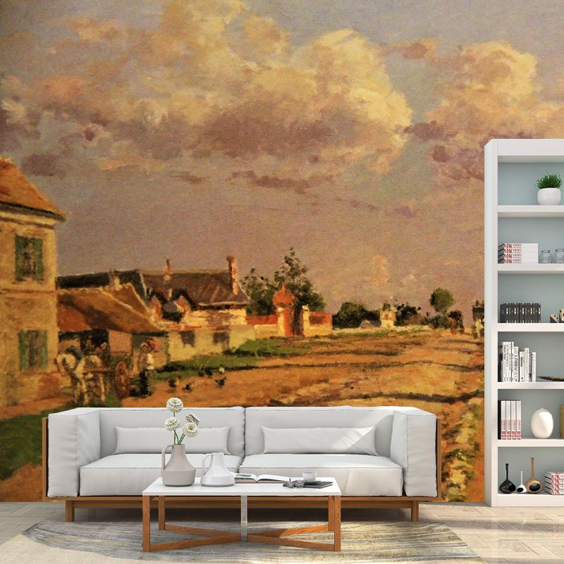 Horizontal Illustration Wall Mural Painting Decorative Eco-friendly for Home Decor