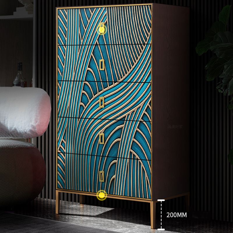 Modern Storage Chest Dresser Solid Wood Storage Chest , 15.6 Inch Width