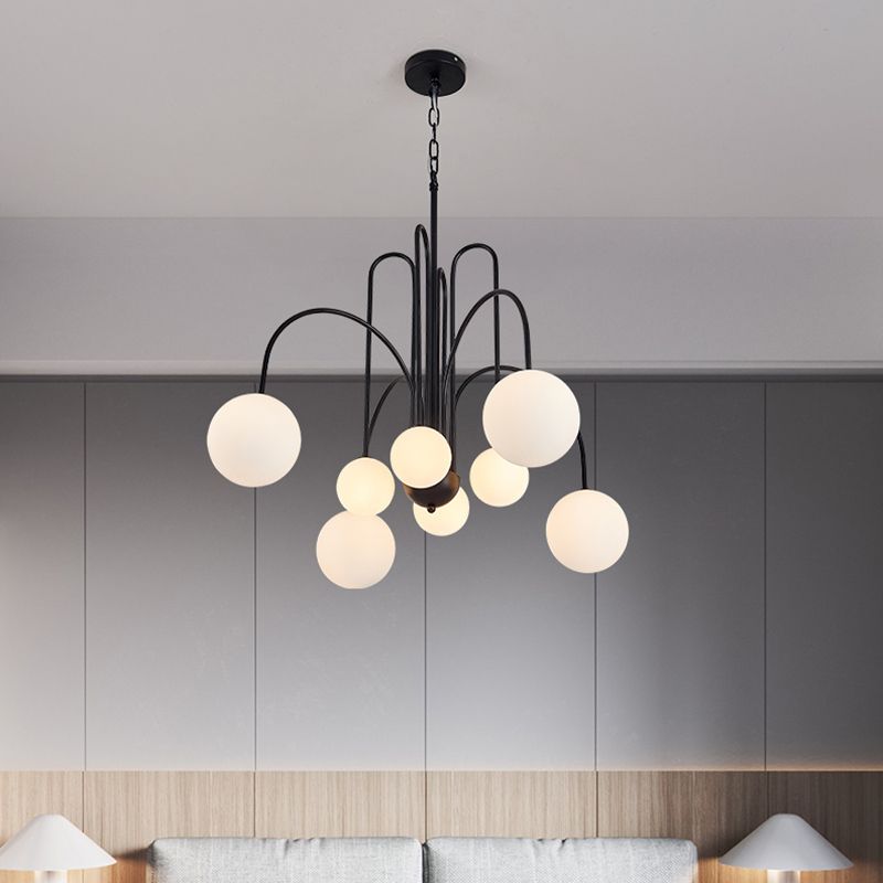 Modern Metal Chandelier Light Fixtures Multi-Head Hanging Pendant Lights for Bedroom