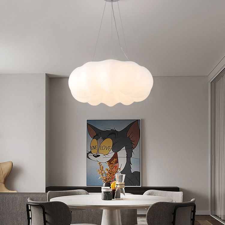 Nordic Minimalist Cloud Chandelier Lamp Resin Hanging Pendant Lights for Living Room