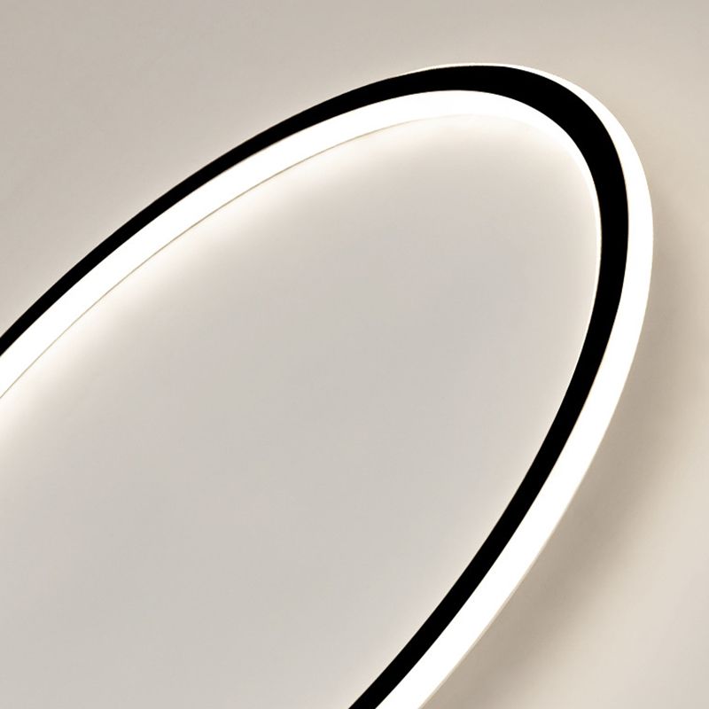 Plafonnier LED de simplicité moderne, montage circulaire en aluminium avec abat-jour en silicone