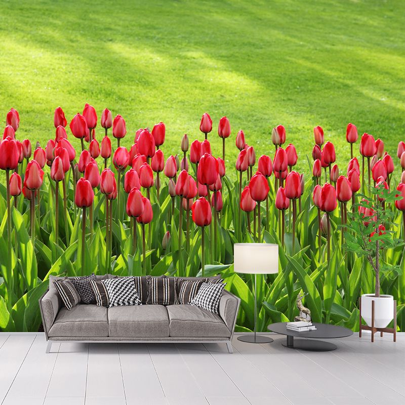 Photography Flower Field Mural Mildew Resistant Wallpaper Living Room Wall Mural