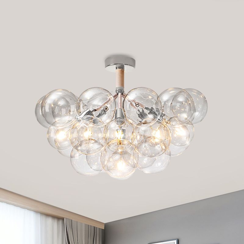 Kinderslaapkamer Hal Bubble Plafondlamp Helder glas Eenvoudige stijl Semi-inbouwlamp