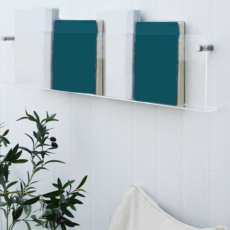 Acrylic Wall Mounted Bookshelf Nordic Rectangle Home Office Storage Bookcase