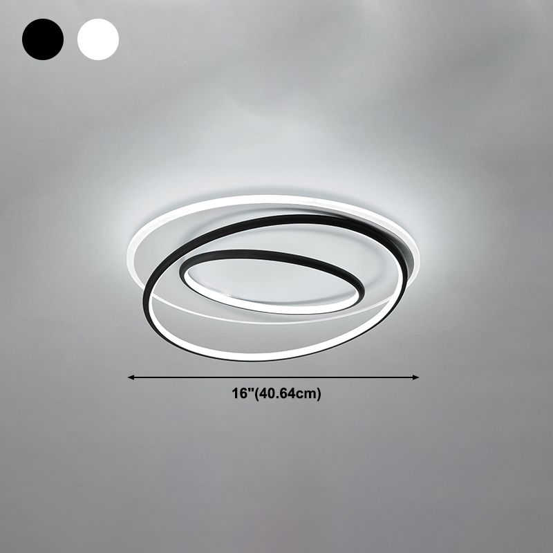 Plafonnier LED à montage encastré moderne, ligne géométrique, abat-jour en Silicone, pour chambre à coucher