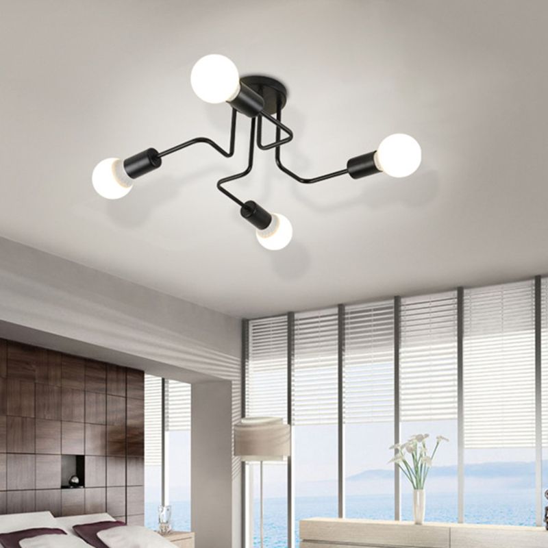 Lámpara de techo retro americana Codo de hierro forjado Estilo industrial Personalidad creativa Restaurante Sala de estar Dormitorio Tienda de ropa Lámparas