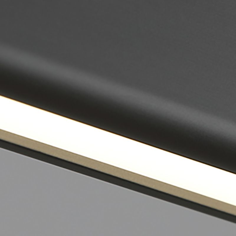 Lámpara de suspensión de restaurante de 1 luces de estilo de isla rectángulo con sombra acrílica