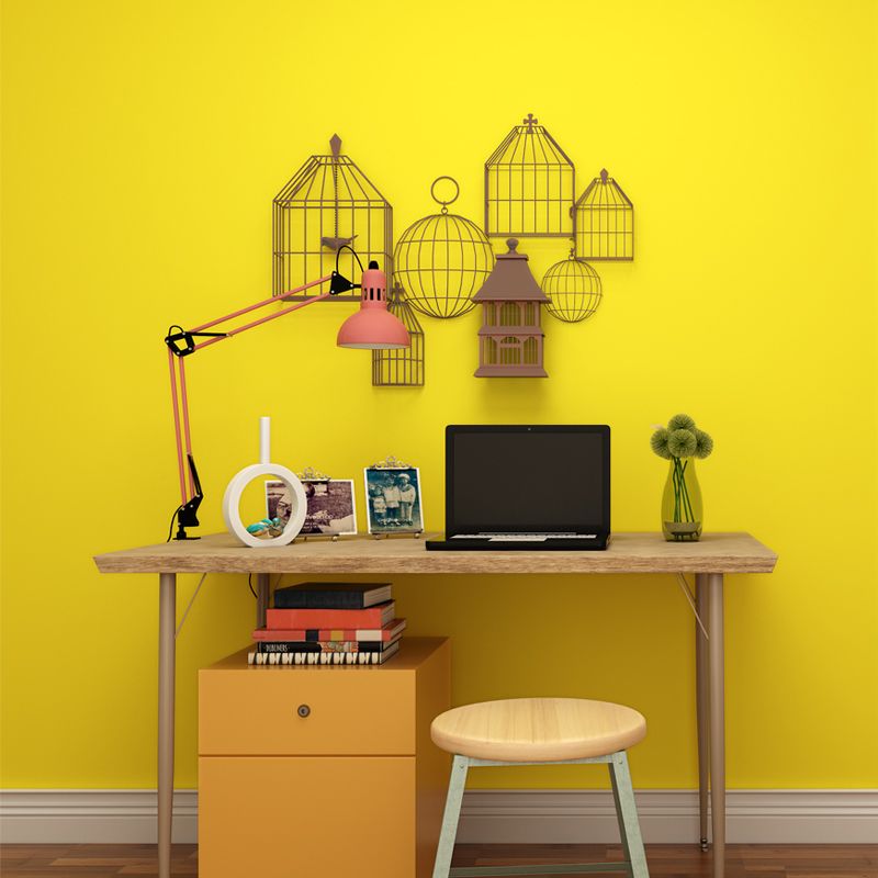 Stain Resistant Plain Wallpaper Roll Non-Woven Cloth Simplicity Wall Art for Bedroom