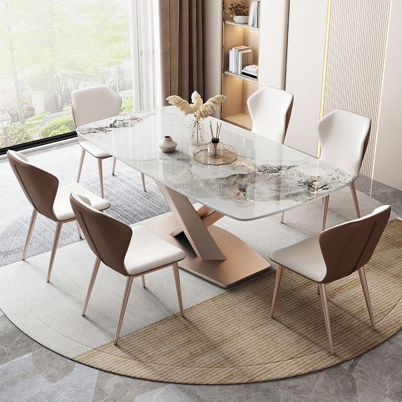 Modern Sintered Stone Dining Table Set 1/2/5/7 Pieces Dining Set