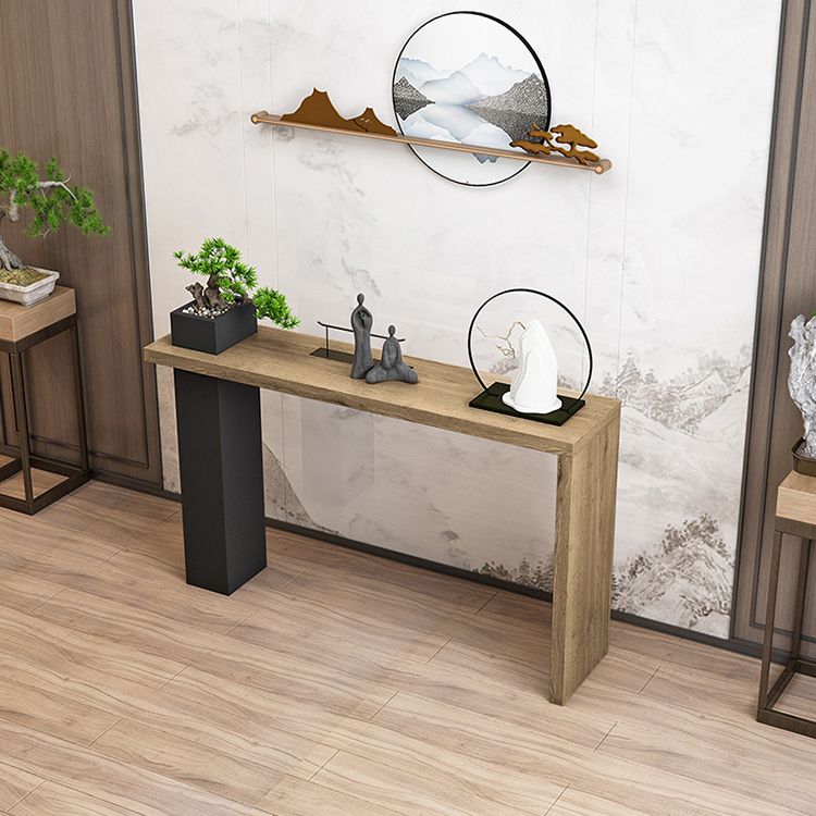 Solid Wood Rectangle Console Table 33.46-inch Tall Accent Table for Hall
