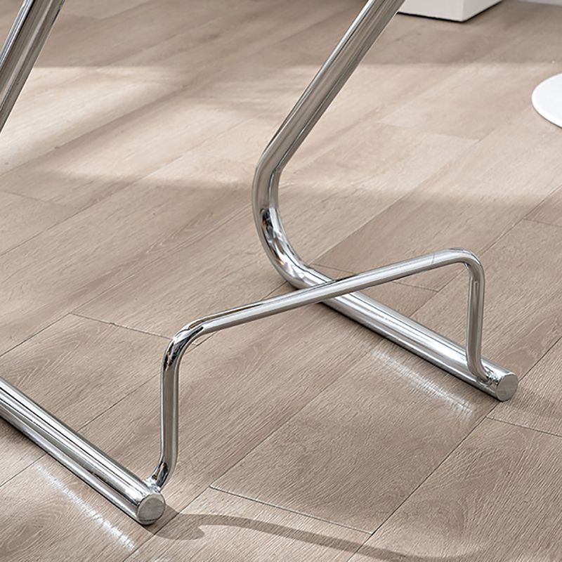 Modern Contoured Seat Low Back Armless Bar Stools with Metal Base