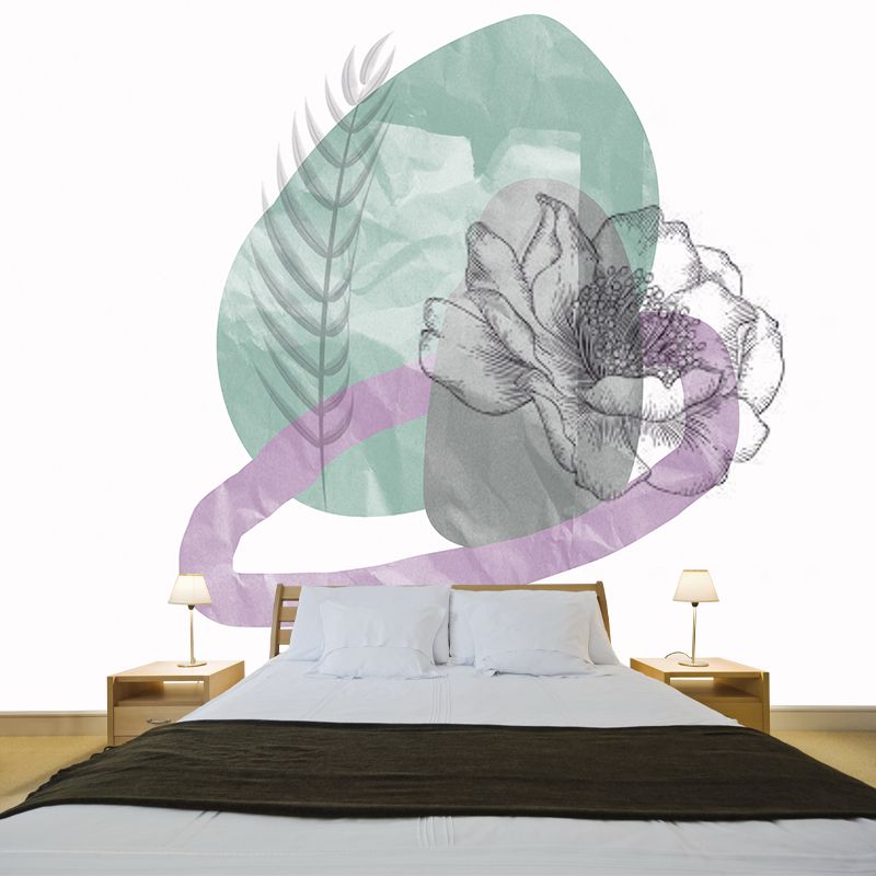 Environmental Wall Mural Wallpaper Bohemian Style Illustration Bedroom Wall Mural
