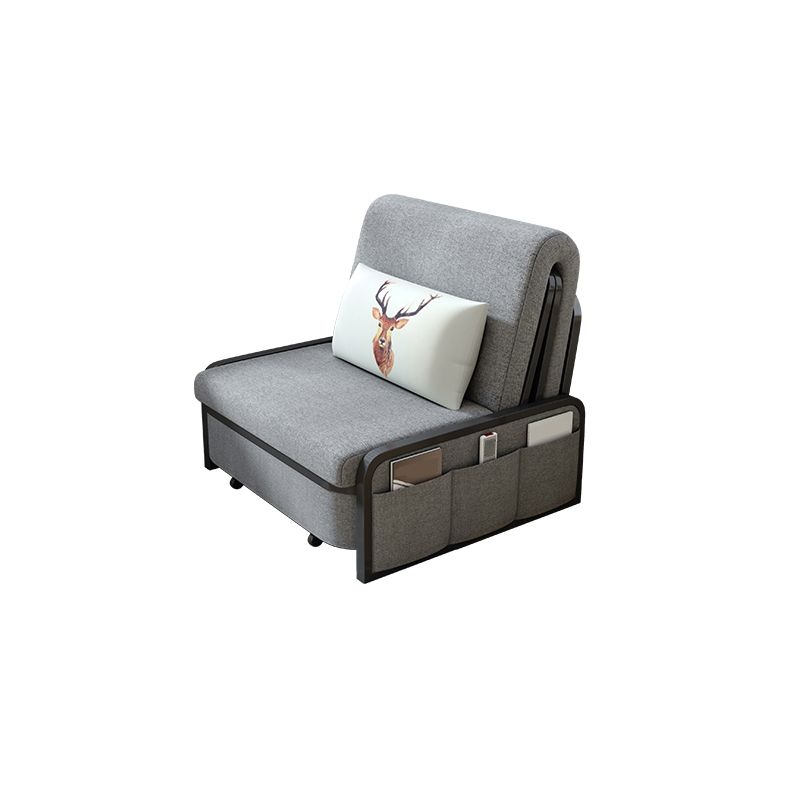Convertible Contemporary Armless Bed Sofa Couch with Pillows