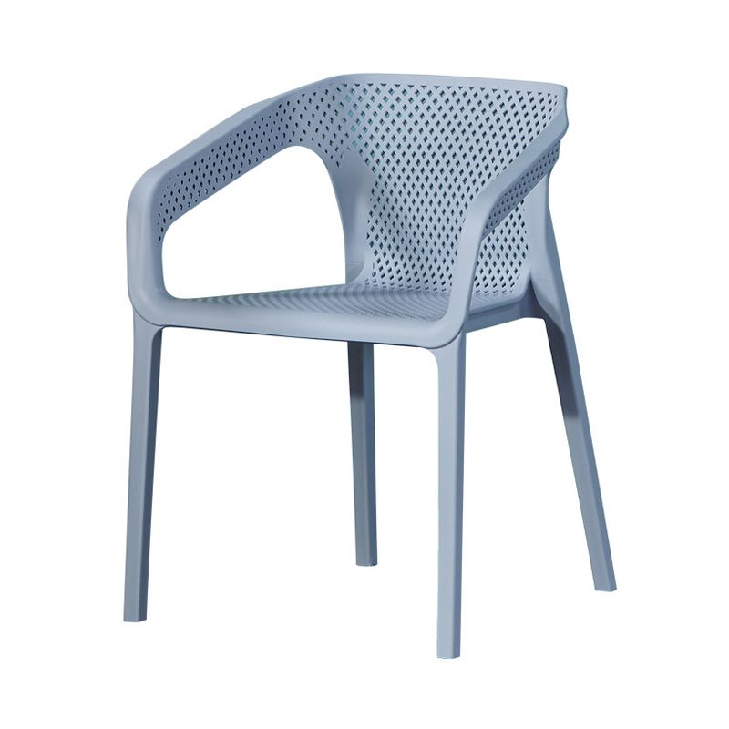 Sillas de comedor contemporáneas, sillón de comedor de plástico para uso doméstico (juego de 4)