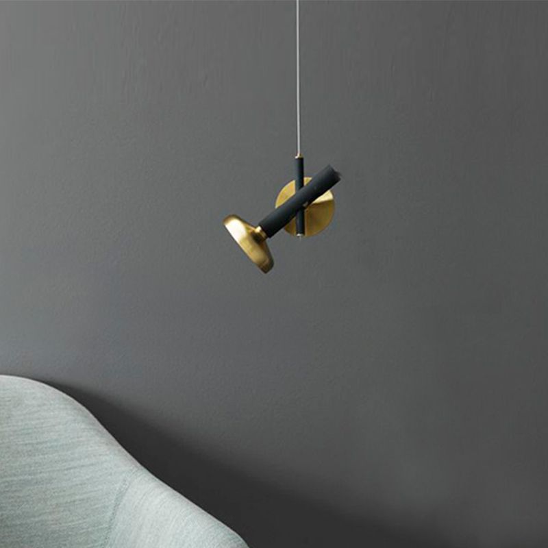 1-Licht-Nachtendecke Anhänger Licht moderne Messingbeleuchtung mit Brennermetallschatten