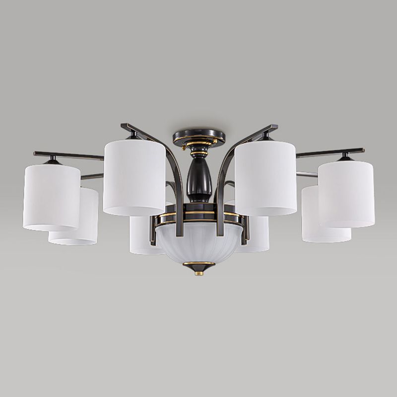 American Style Copper Ceiling Light Cylinder Shape Ceiling Lamp for Bedroom