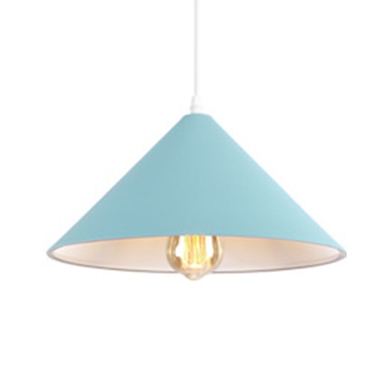 Lampada a ciondolo Macron a 1 luce Style moderna Light Appeding Light con tonalità metallica