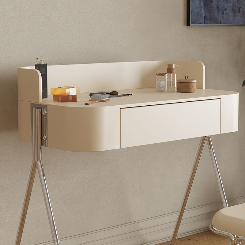 Wood Standing Makeup Vanity Set Modern Makeup Vanity with Metal Base