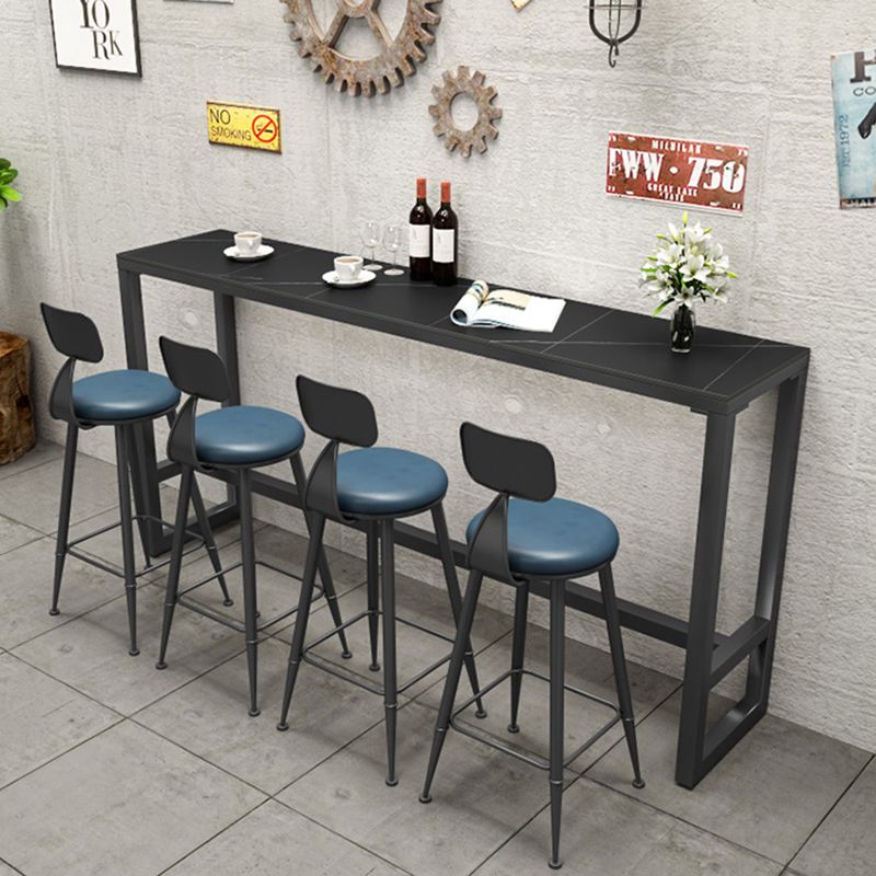 Black Sintered Stone Bar Table Dining Table for Kitchen Living Room Coffee Room