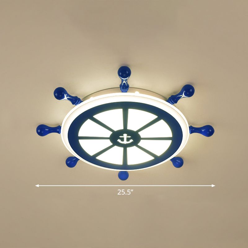 Rudder Kinderzimmer-Deckenbeleuchtung, kreative LED-Einbauleuchte aus Acryl in Marineblau
