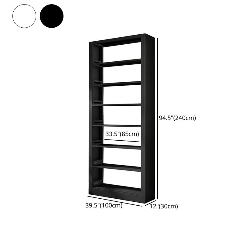 7 Shelf Metal Bookcase Contemporary Open Bookshelf for Home Office