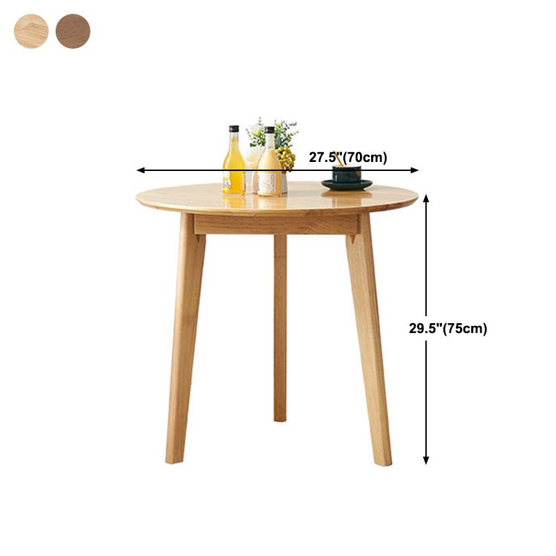 Nordic Solid Wood Top Dining Table Round Modern Dining Table