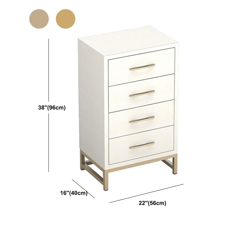 Glam Vertical Storage Chest Bedroom 16"W Wooden Chest with Drawers