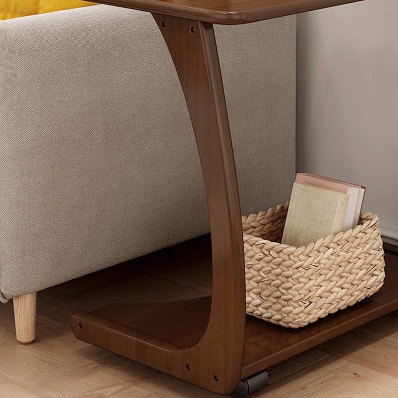 C-Shape Side End Snack Table Modernistic Style Tray Top Side Table for Bedroom