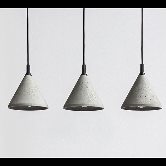 Cone gris ciment hanging léger style vintage Creative 1-Light Pendentif pour le restaurant du café