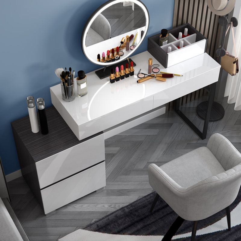 Contemporary Vanity Dressing Table Set 4 Drawer Makeup Vanity Desk Table