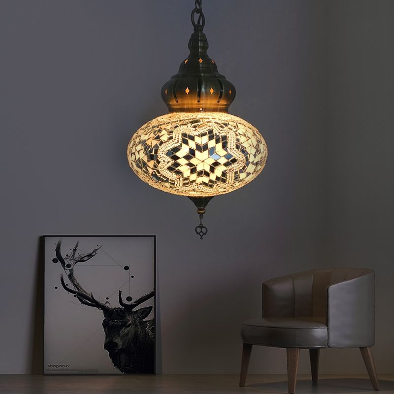 Sferische plafondlamp Vintage Wit/rood/blauw glas 1/5 bollen Hanglampje Lamp voor koffiehuis