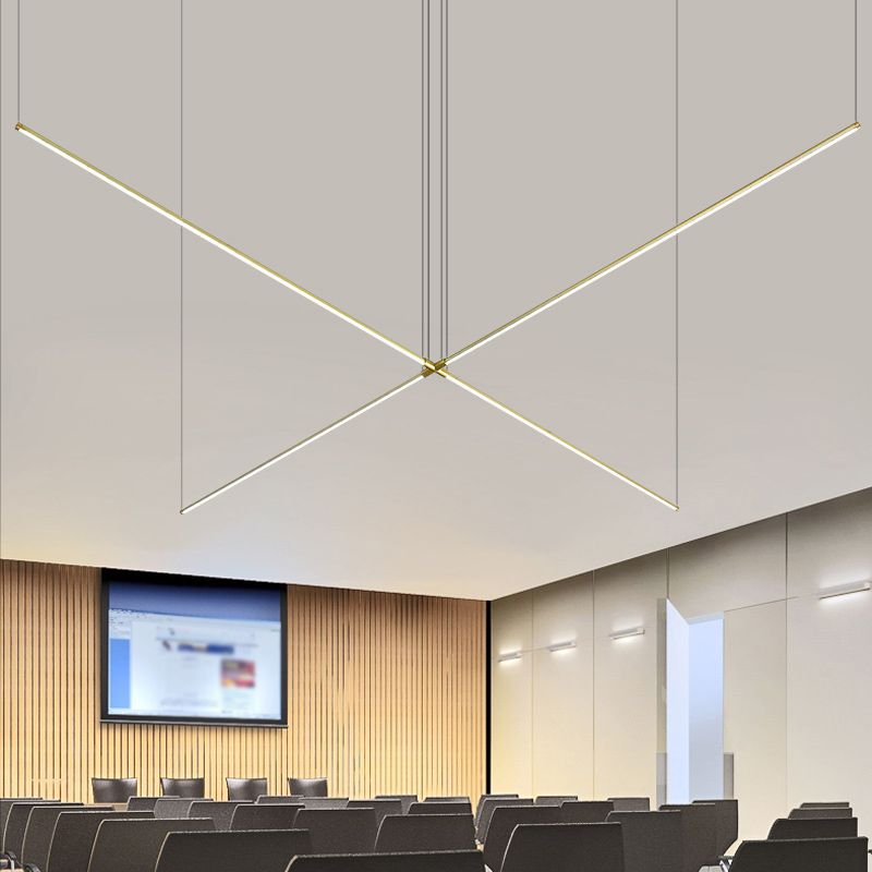 Luci di lampadari dell'isola lineare Simplicità Fissature di illuminazione del lampadario acrilico per tavolo da pranzo