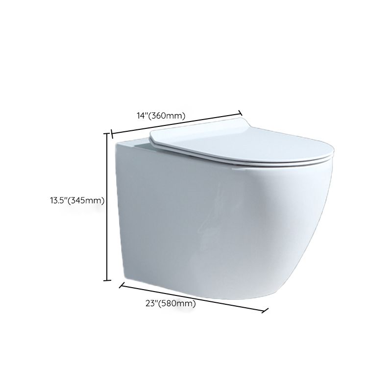 Wall Mount Modern Urine Toilet All In One Single Flush Porcelain Toilet