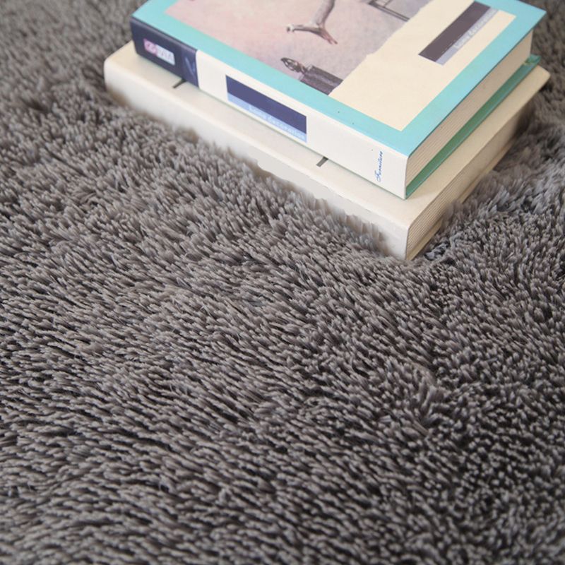 Minimalistischer Schlafzimmerteppich, mehrfarbig, einfarbig, zotteliger, schmutzabweisender, maschinenwaschbarer, rutschfester Teppich