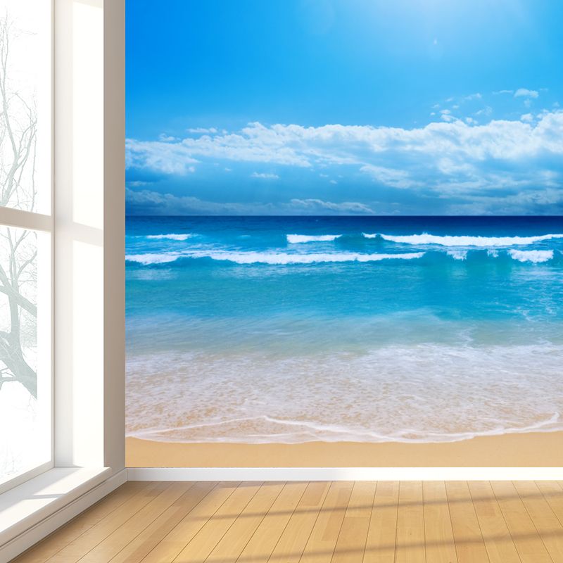 Unpredictable Sky View Mural Wallpaper for Dining Room, Pastel Color, Custom Size Available