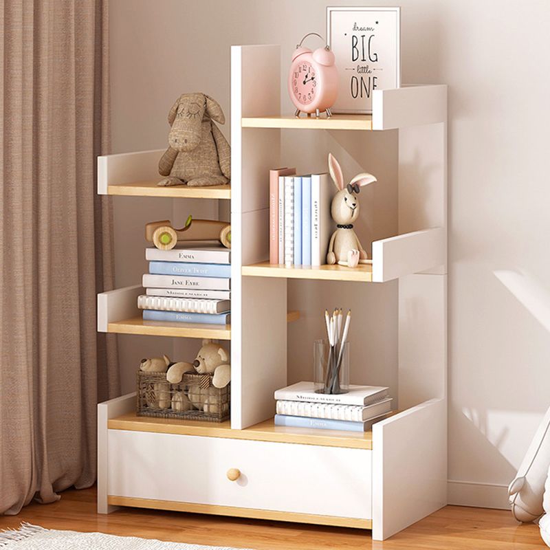 Scandinavian Manufactured Wood Etagere Bookshelf Vertical Open Bookcase for Home