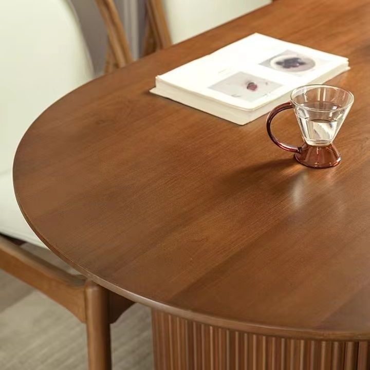 Kitchen Oval Dinner Table Dining Room Solid Wood Dining Table