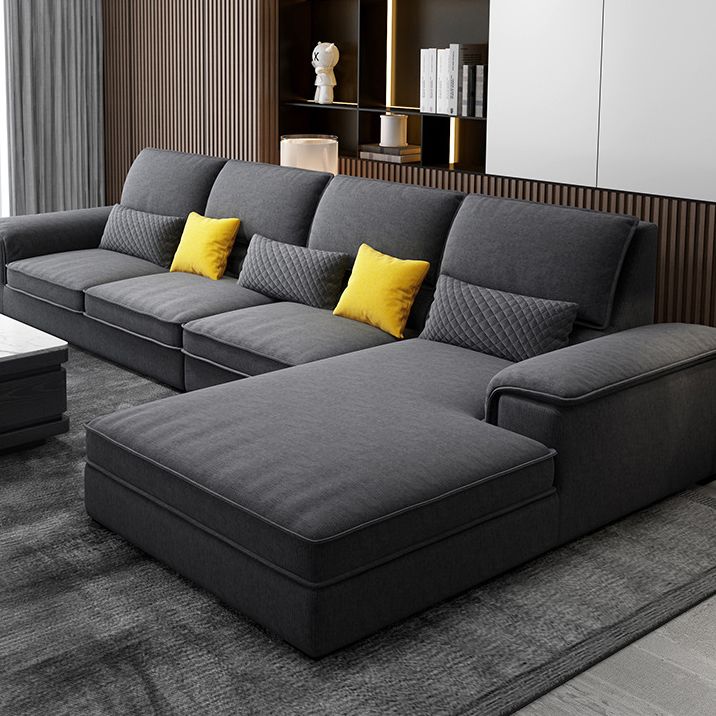 Assembled 3-seater Sofa and Chaise Recessed Arm Settee Furniture
