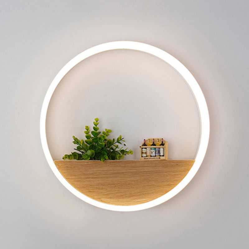 Acrylcirkel wandlamp Licht Licht Simplicity Stijl LED -wand SCONCE -verlichting in het wit