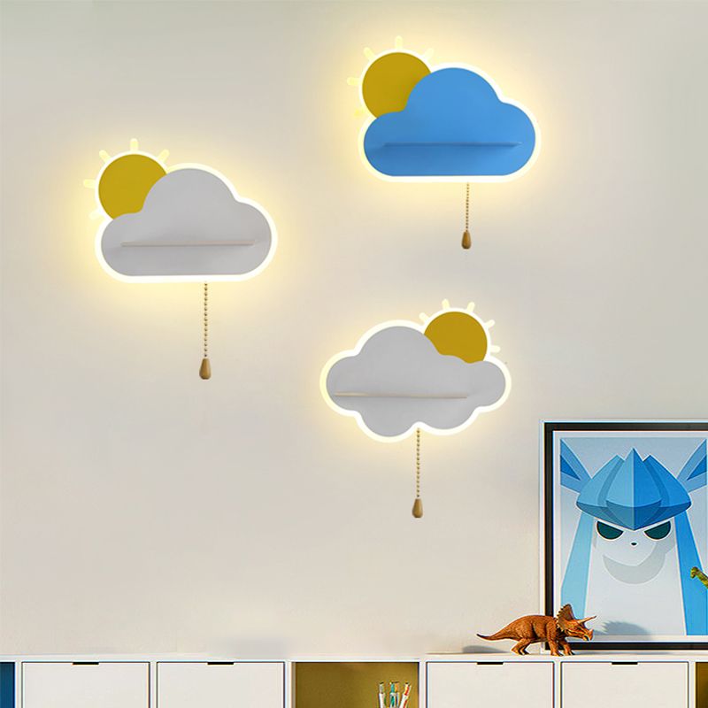 Nordic Style Wall Mount Light Cloud Shape Wall Lamp for Children's Room