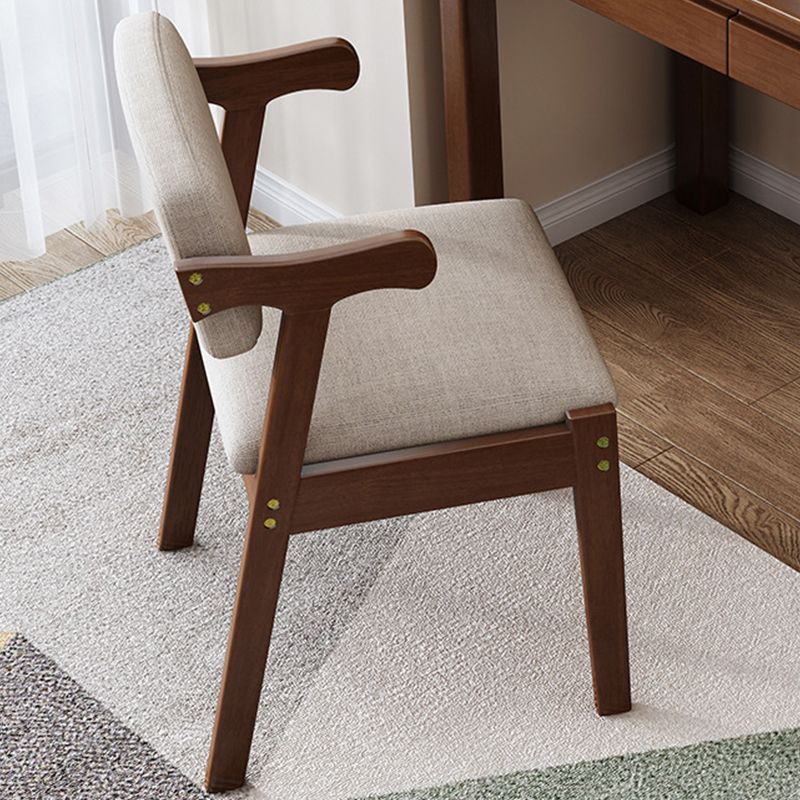 Wood Kitchen Dining Arm Chair Contemporary Upholstered Dining Chair