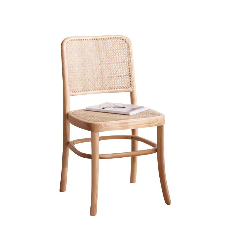 Contemporary Side Chair Wood Open Back Dining Room Chair for Kitchen