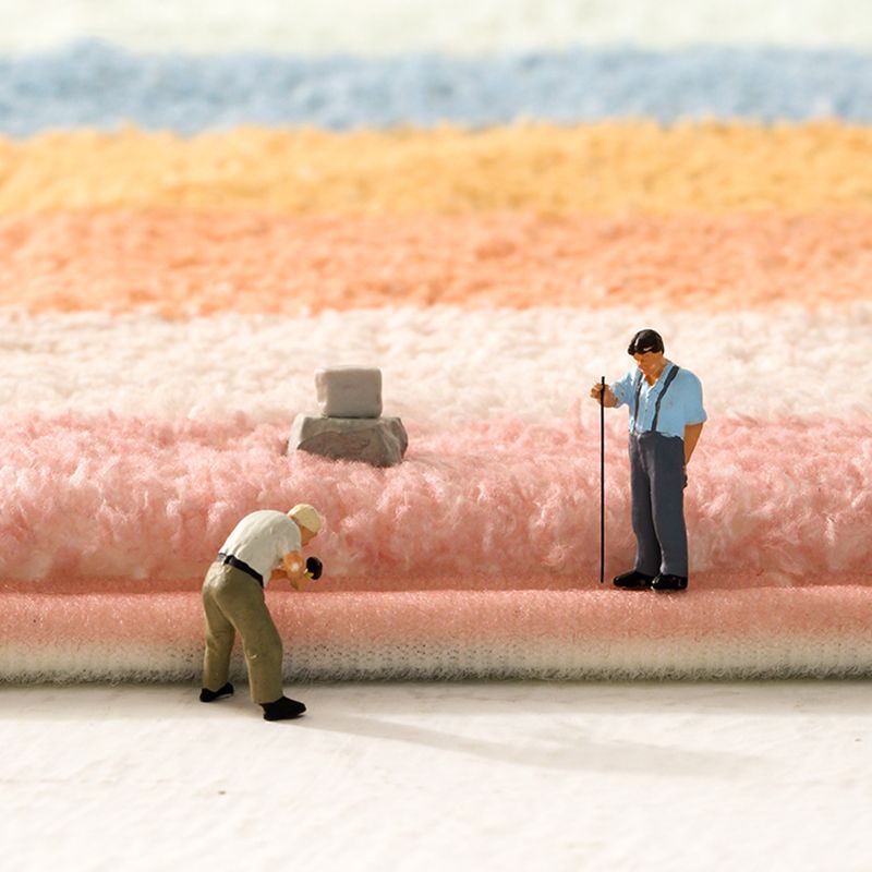 Alfombra de la línea de poliéster de la alfombra moderna beige alfombra sin deslizamiento para decoración del hogar