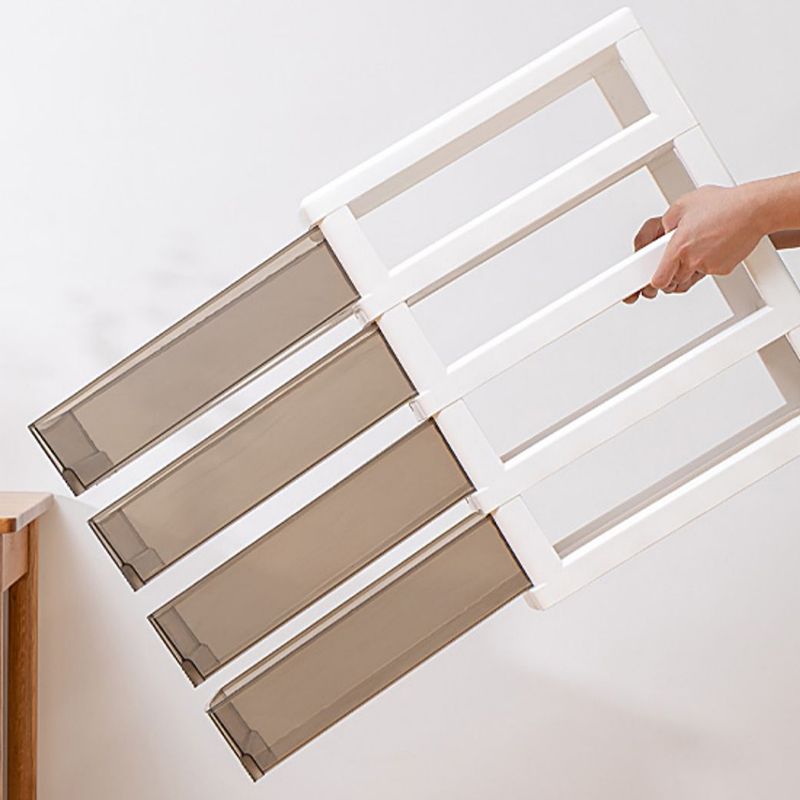 Modern Vertical Filing Cabinet Transparent Plastic Drawers File Cabinet