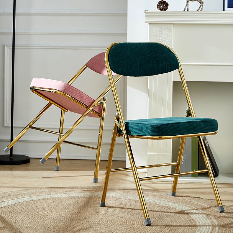 Upholstered Scandinavian Home Side Chair Matte Finish Folding Dining Chair